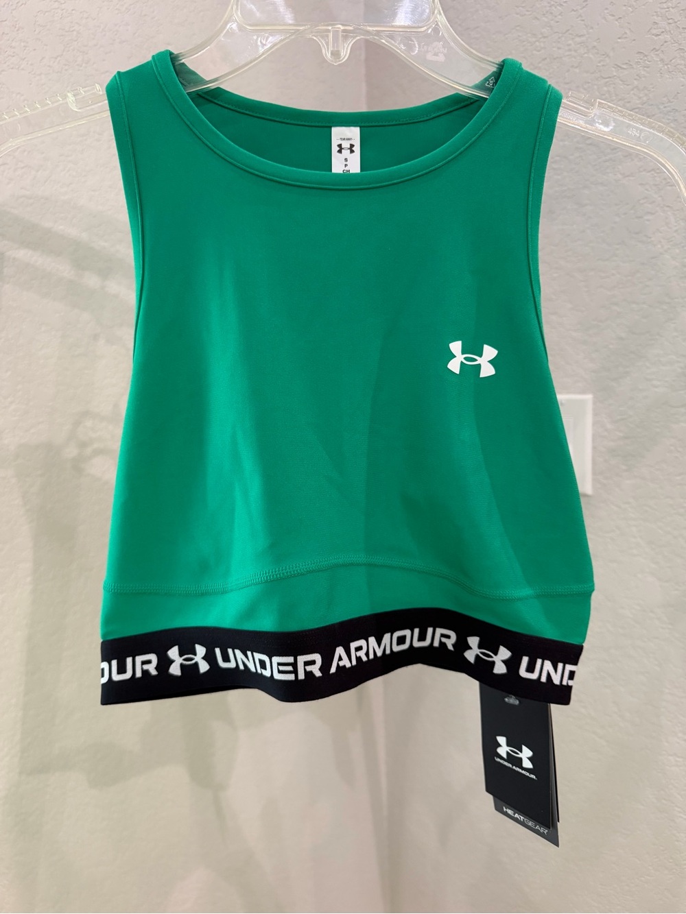 Under Armour Cropped Athletic Tank with Branded Hem